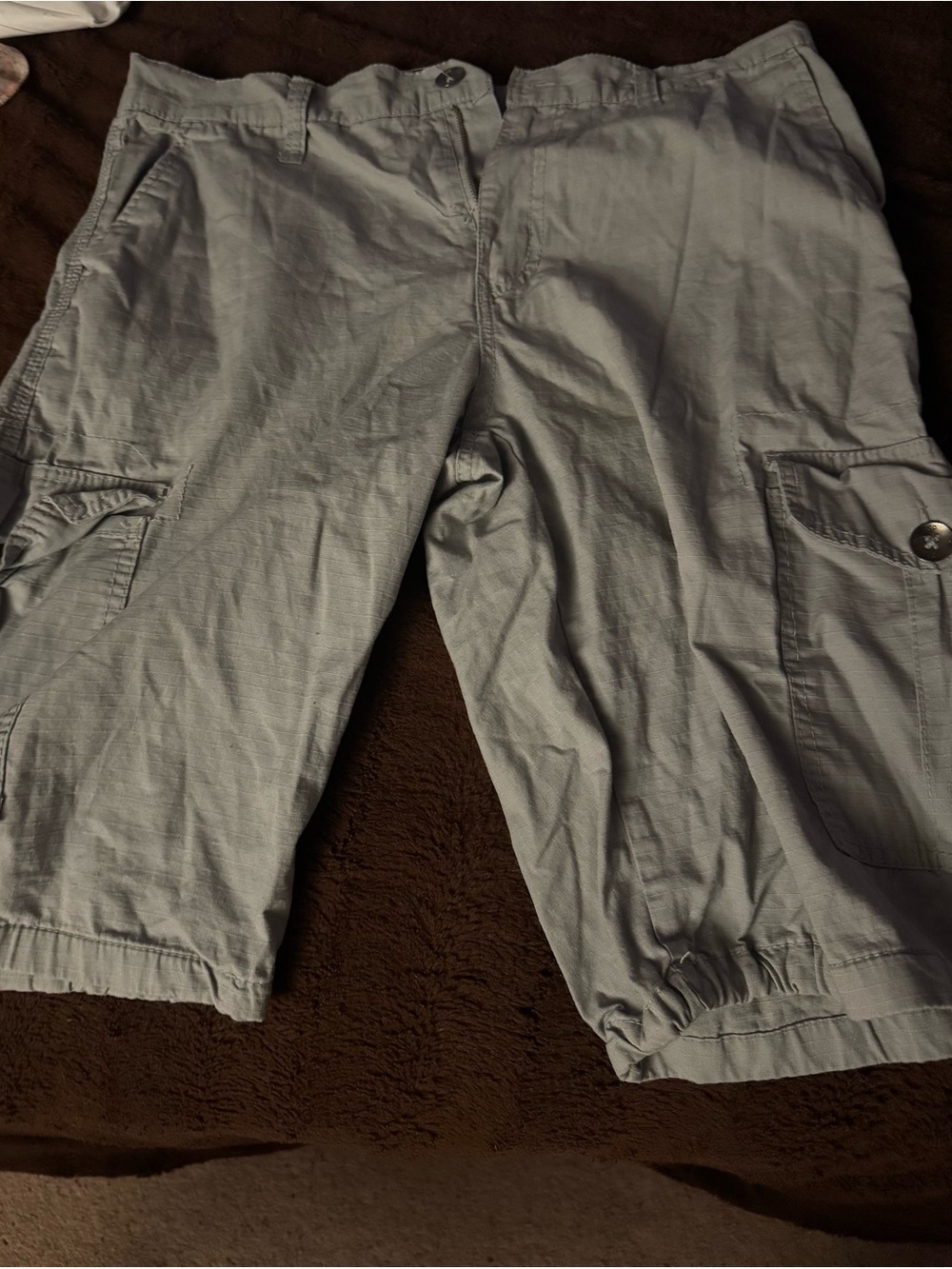 South Pole Light Gray Cargo Shorts